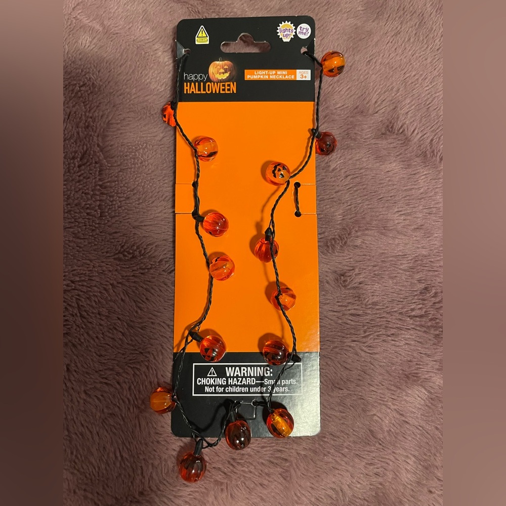 Light-Up Mini Pumpkin Necklace